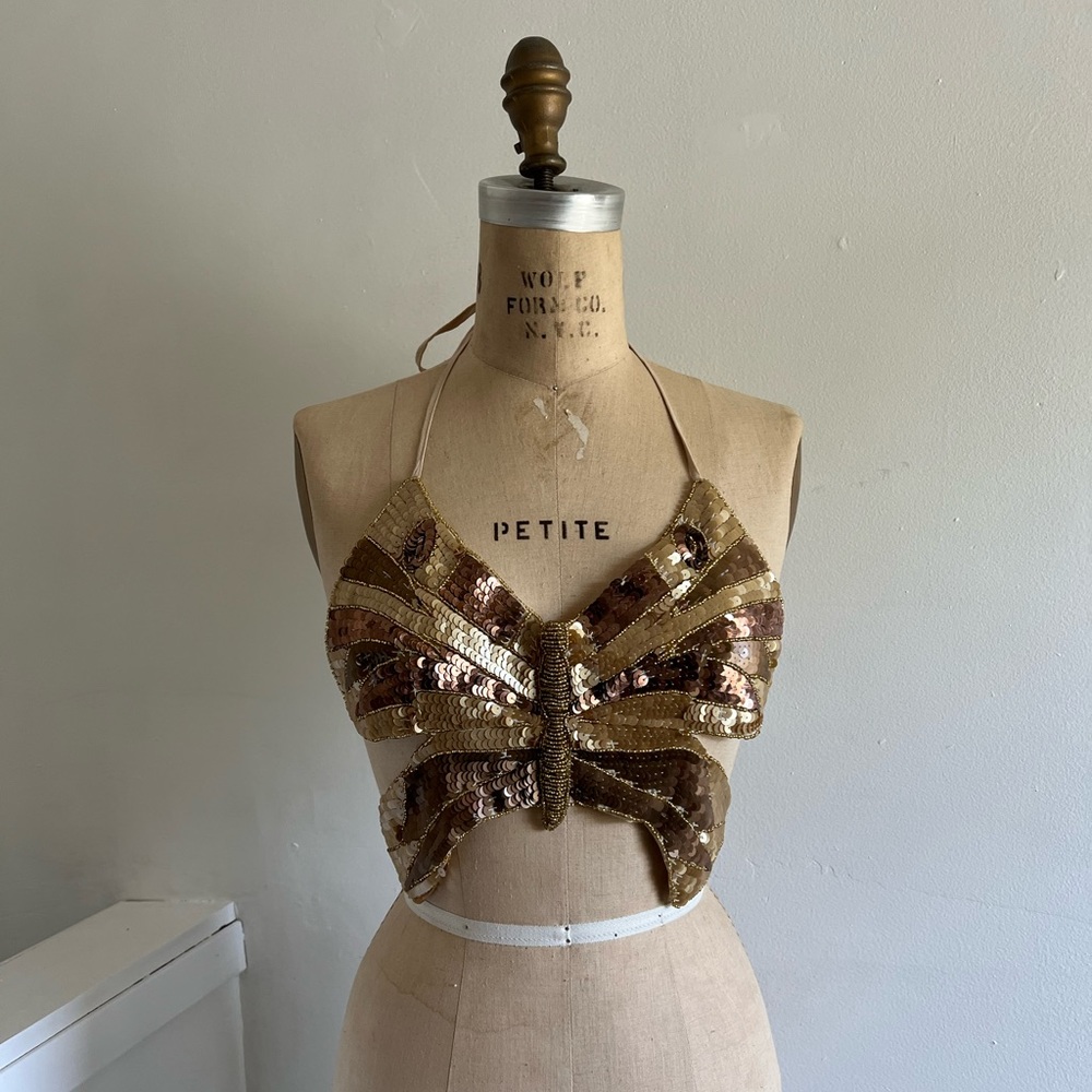 Club Exx Bronze Butterfly Top